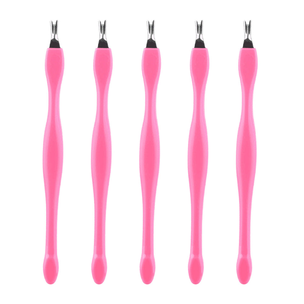 Lot de 5 coupes-cuticules rose poignée confort et pointe fine
