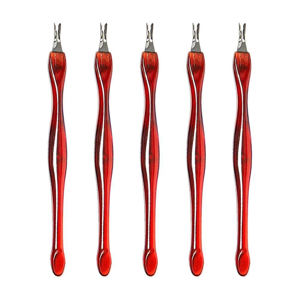 Lot de 5 coupes-cuticules rouge pro avec pointe en acier