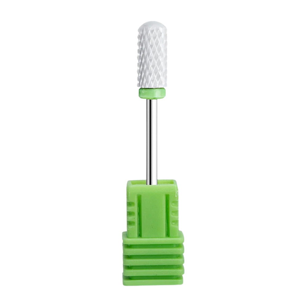 Embout ponceuse ongle céramique cylindre arrondi vert-Nailona