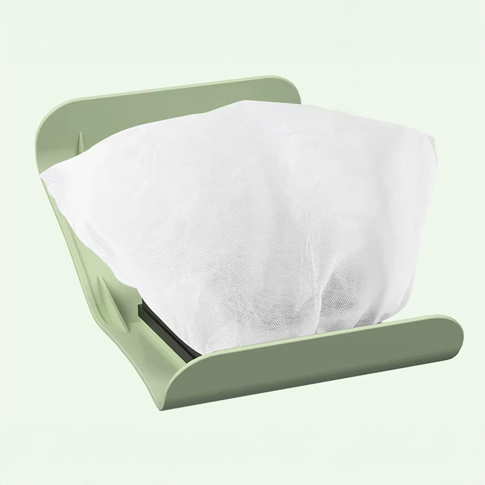 Vue de dessous de l’aspirateur ongle 80W montrant le sac de collecte de poussière installé.