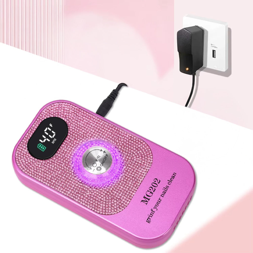Ponceuse à ongles 40000 RPM rechargeable – Fonctionnement sans fil pour une liberté de mouvement totale
