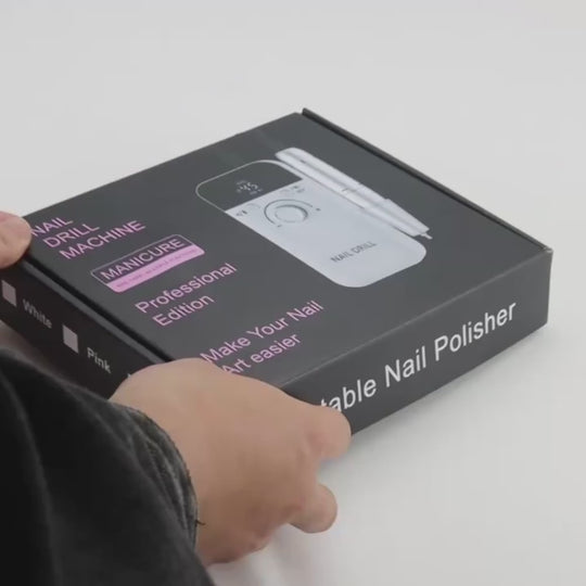 Ponceuse ongle professionnelle sans fil 45000 RPM LCD et précise en vidéo