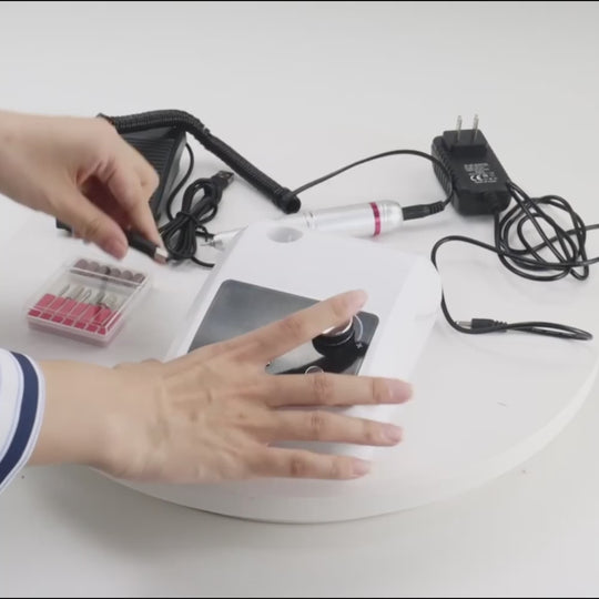 Ponceuse ongle professionnelle filaire 45000 RPM puissante en vidéo