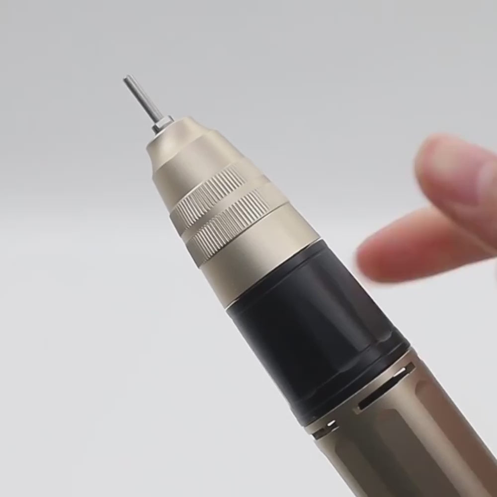 Ponceuse ongle dorée 35000 RPM puissante et élégante en vidéo
