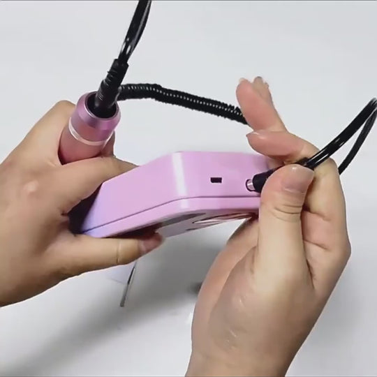 Ponceuse ongle professionnelle 35000 RPM portable et rechargeable en vidéo