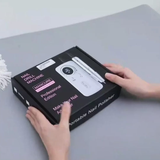 Ponceuse ongle professionnelle 45000 RPM rechargeable faible bruit en vidéo