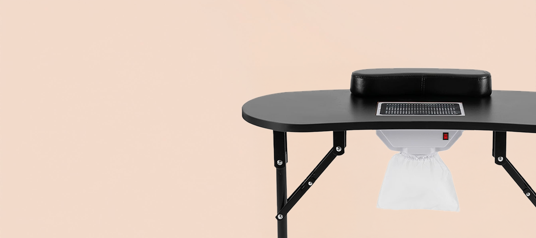 Table manucure avec aspirateur Nailona noir