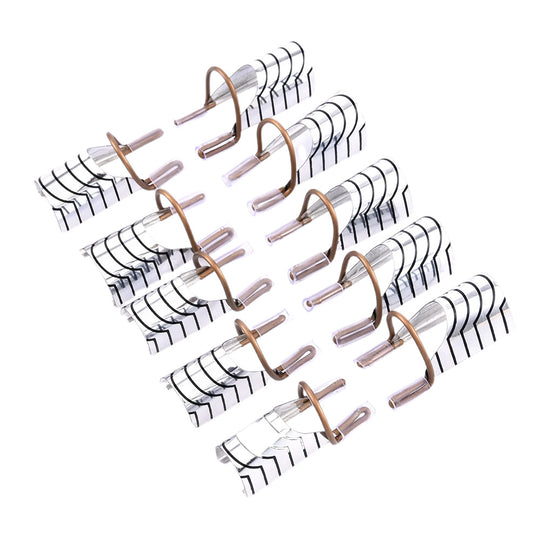 Chablon ongle aluminium réutilisable 10 pièces pour gel UV