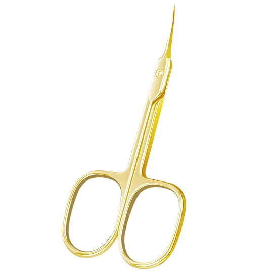 Ciseau ongle inox design doré pointe fine et précise