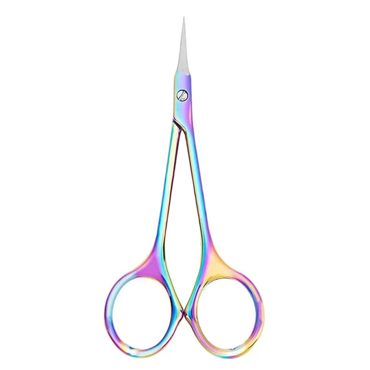 Ciseau ongle inox arc-en-ciel pointe fine précision
