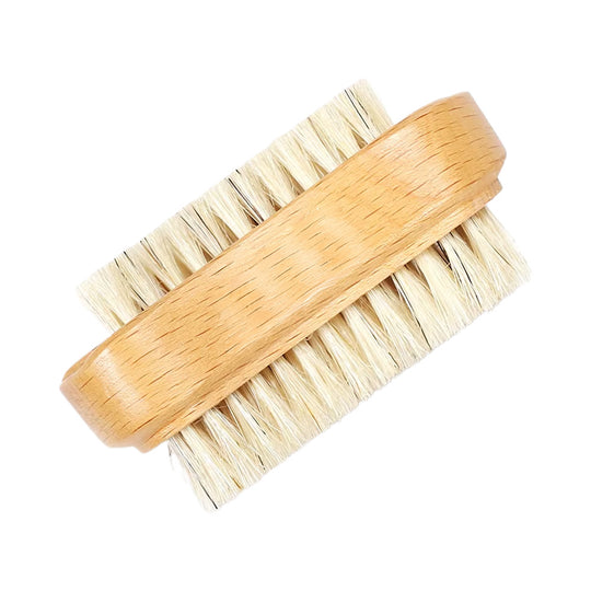 Brosse à ongle en bois double face pour nettoyage doux