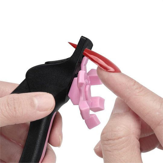Coupe faux ongles rose et noir réglable précis