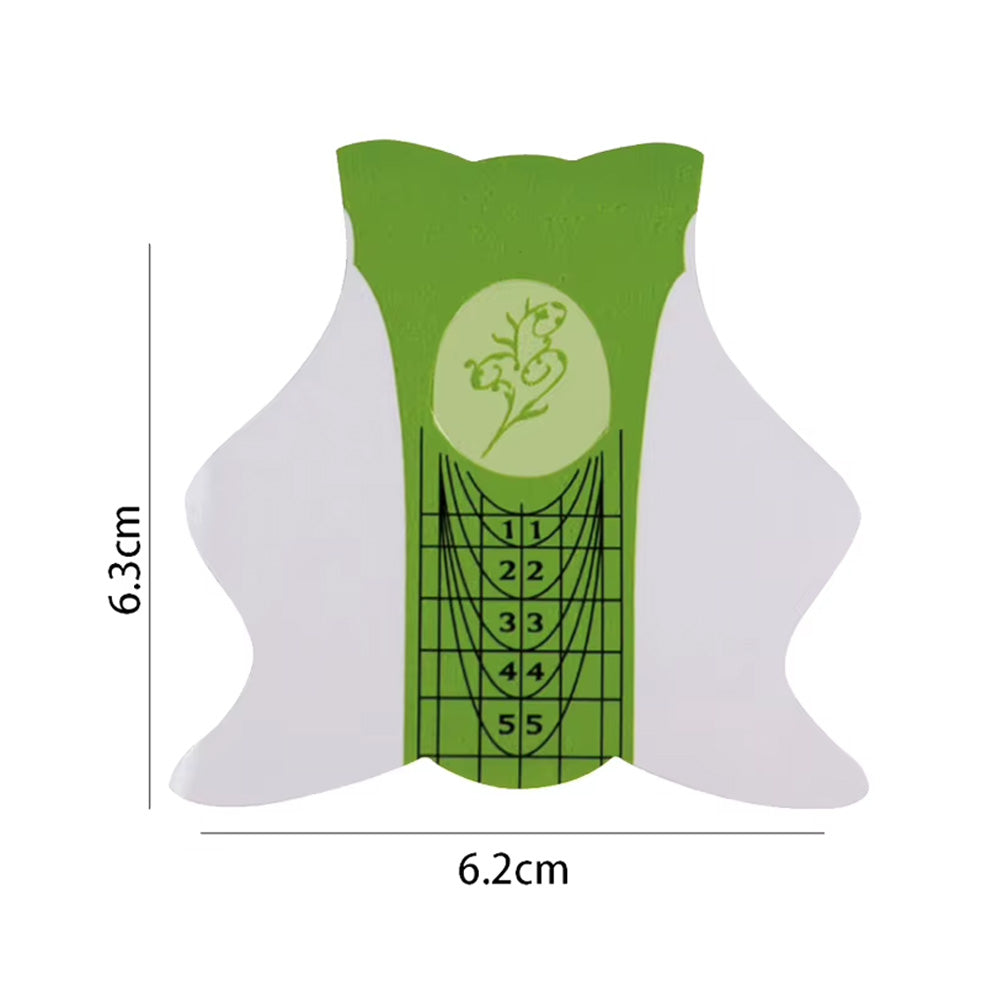 Chablon ongle vert fluo 100 pièces pour extension gel UV