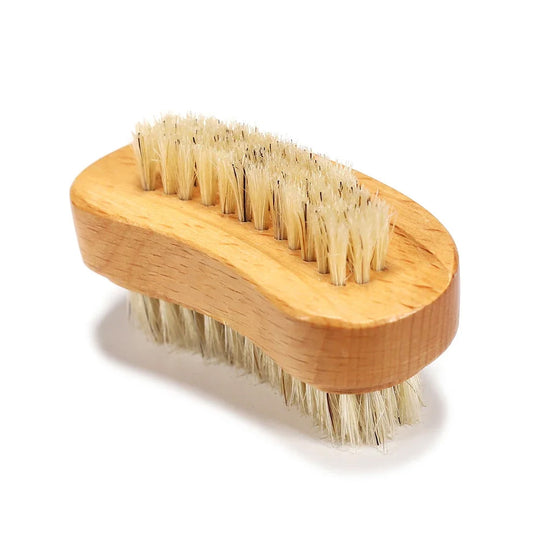 Brosse à ongle en bois double face pour nettoyage doux