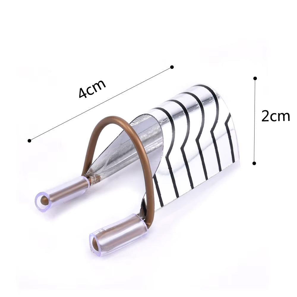 Chablon ongle aluminium réutilisable 10 pièces pour gel UV