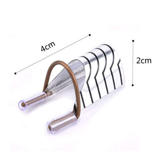 Chablon ongle aluminium réutilisable 10 pièces pour gel UV
