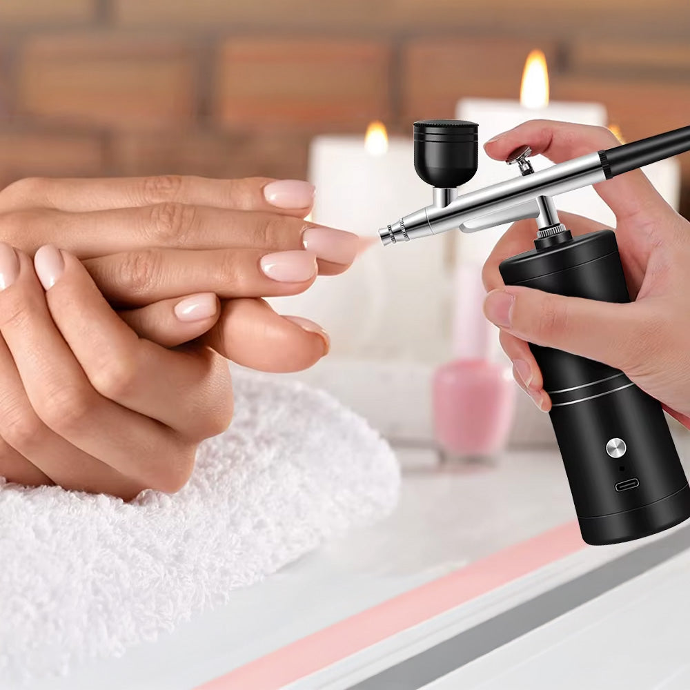 Airbrush ongle sans fil rechargeable avec embouts amovibles