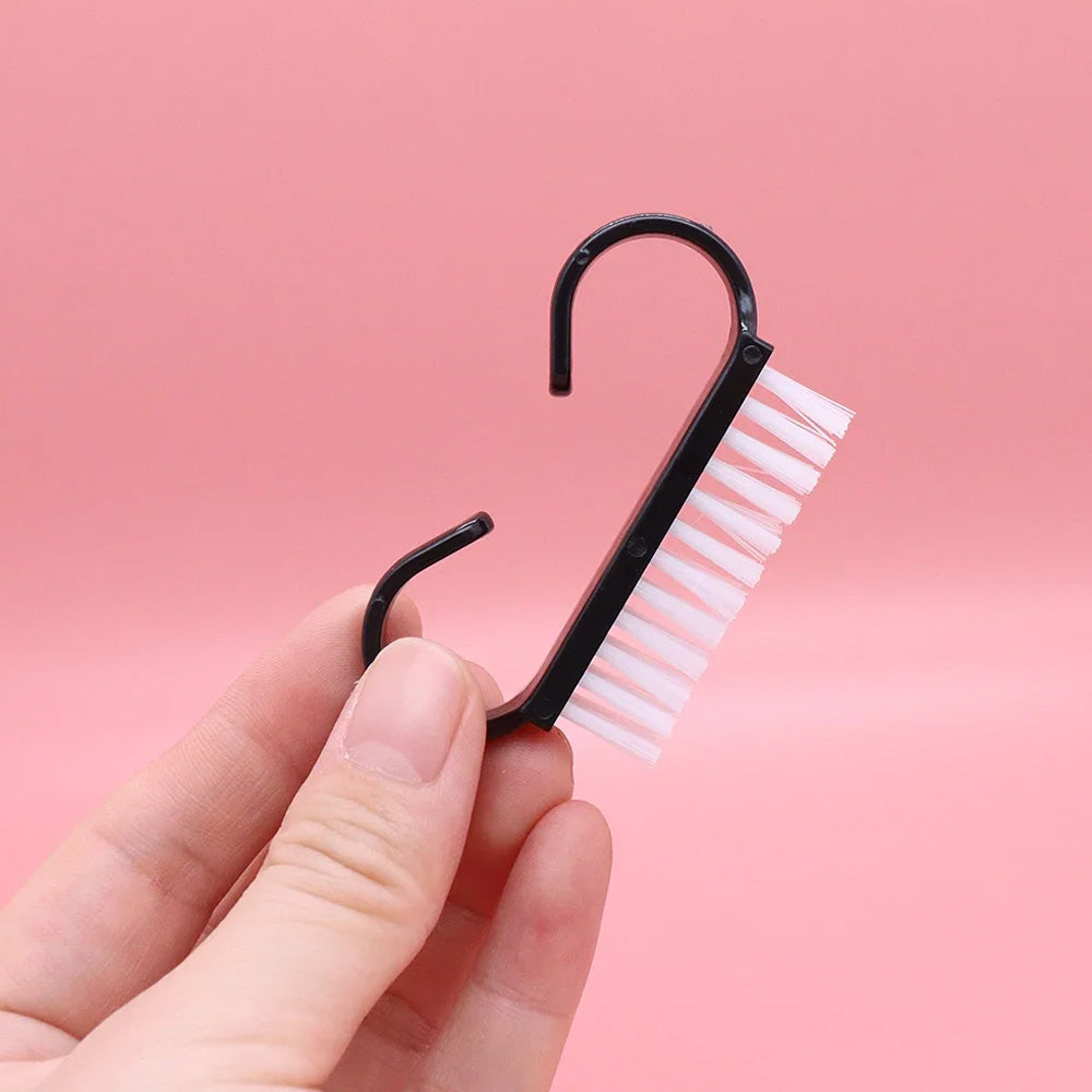 Lot de 50 brosses à ongle noires pour manucure pro