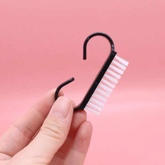 Lot de 50 brosses à ongle noires pour manucure pro
