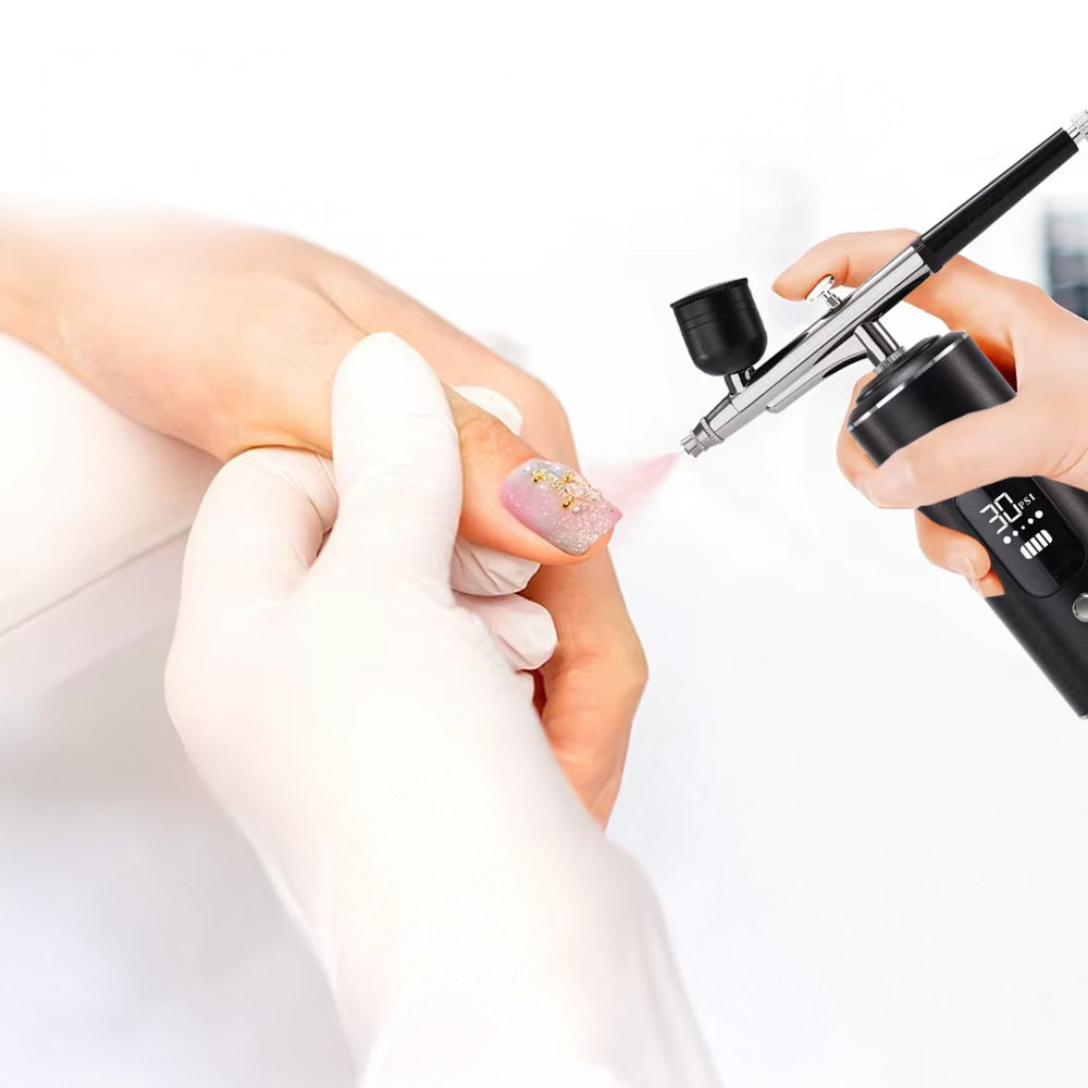 Airbrush ongle sans fil 30PSI double action ultra précis
