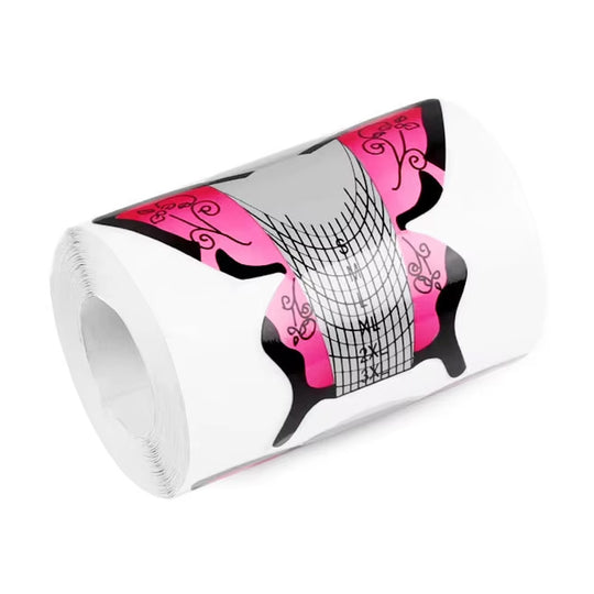 Chablon ongle papillon rose 100 pièces pour gel UV