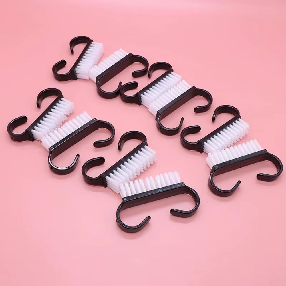 Lot de 50 brosses à ongle noires pour manucure pro