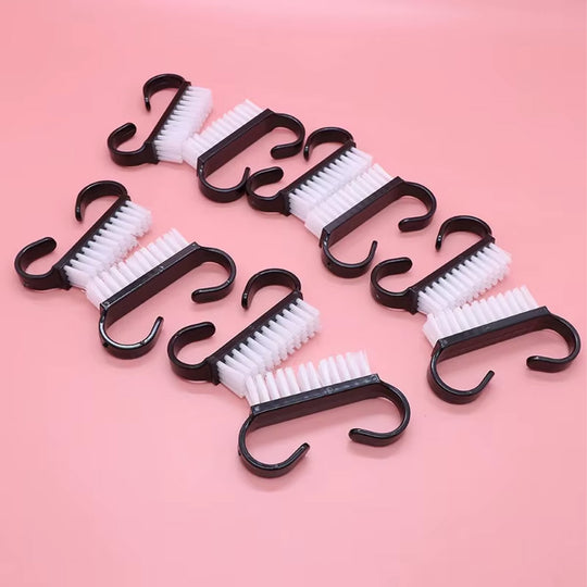 Lot de 50 brosses à ongle noires pour manucure pro