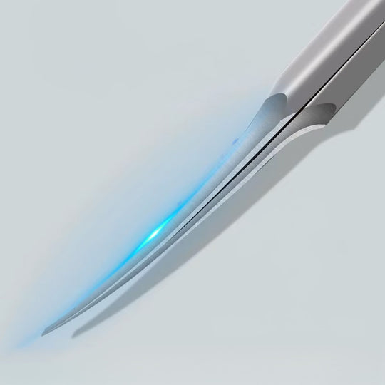 Ciseau ongle inox gris mat pointe fine précision