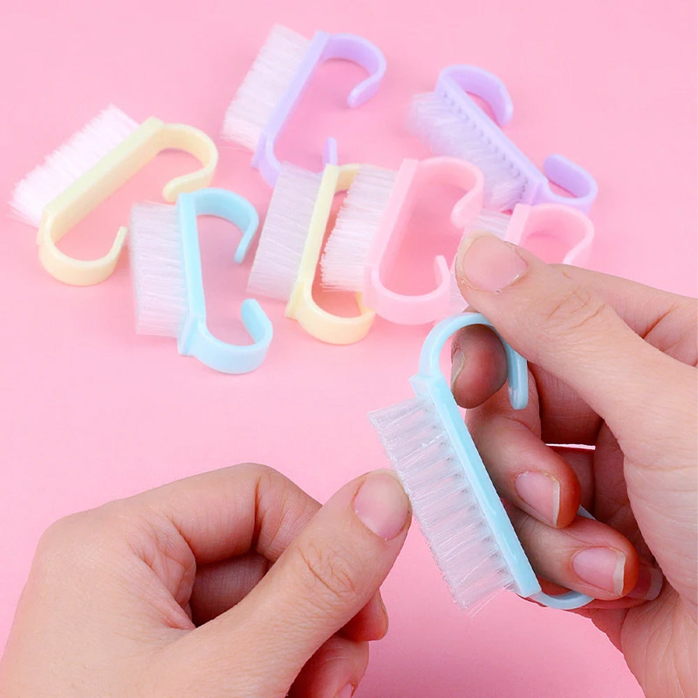 Lot de 2 brosses à ongle pastel pour manucure