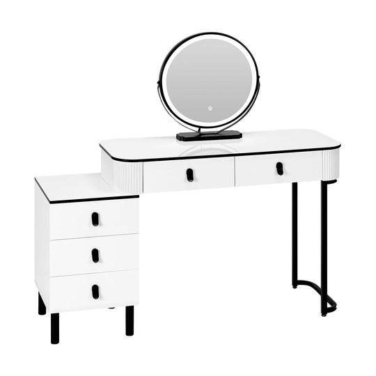 Table de manucure design blanc et noir