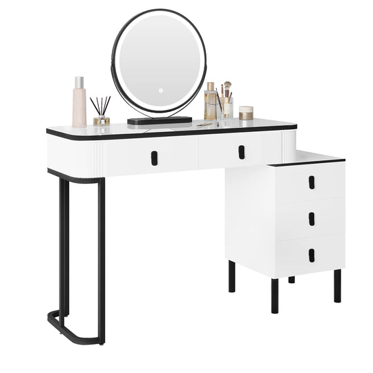 Table de manucure design blanc et noir