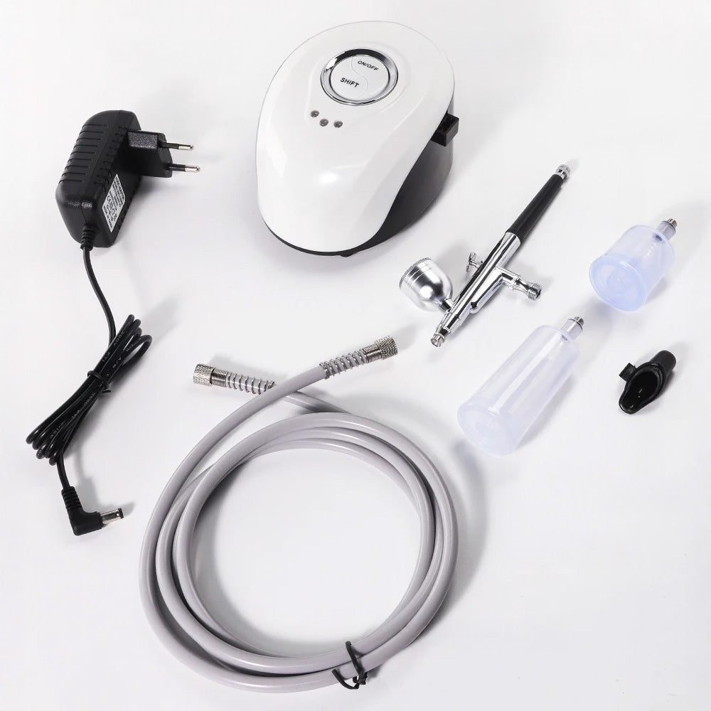 Airbrush ongle compact 3 vitesses pour nail art précis-Nailona