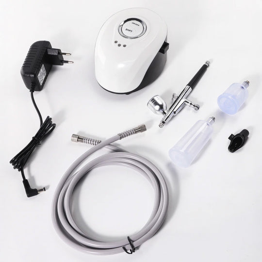 Airbrush ongle compact 3 vitesses pour nail art précis-Nailona