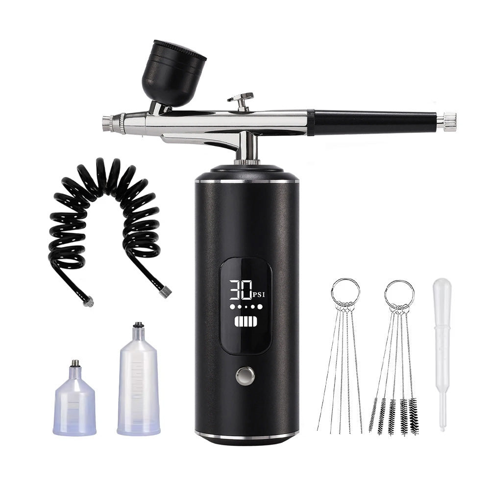 Airbrush ongle sans fil 30PSI double action ultra précis-Nailona