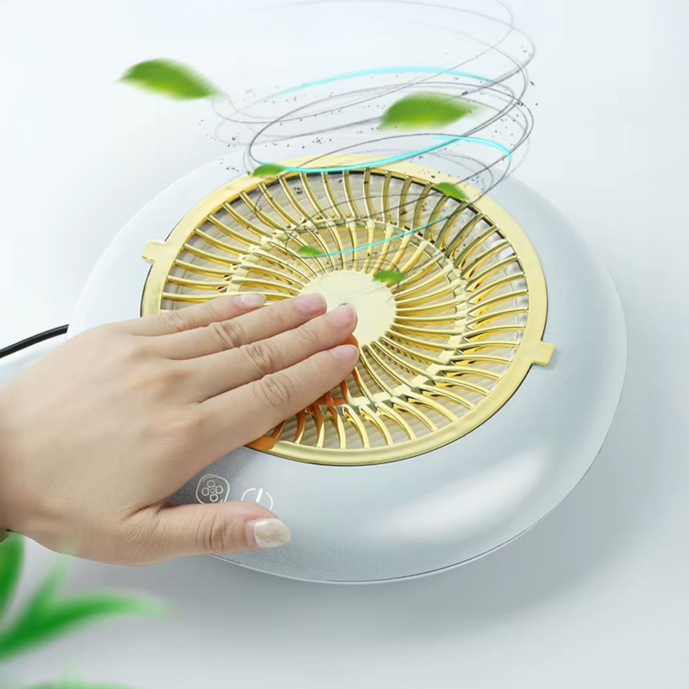Aspirateur de table ongle 60W cercle doré-Nailona
