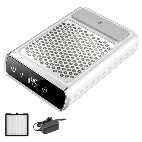 Aspirateur ongle professionnel 80W sans fil rechargeable-Nailona