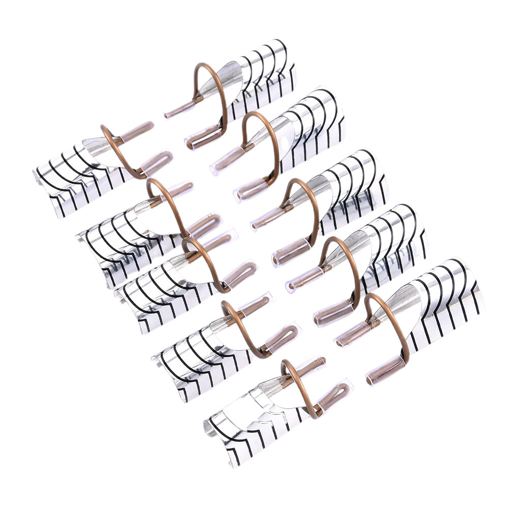 Chablon ongle aluminium réutilisable 10 pièces pour gel UV-Nailona