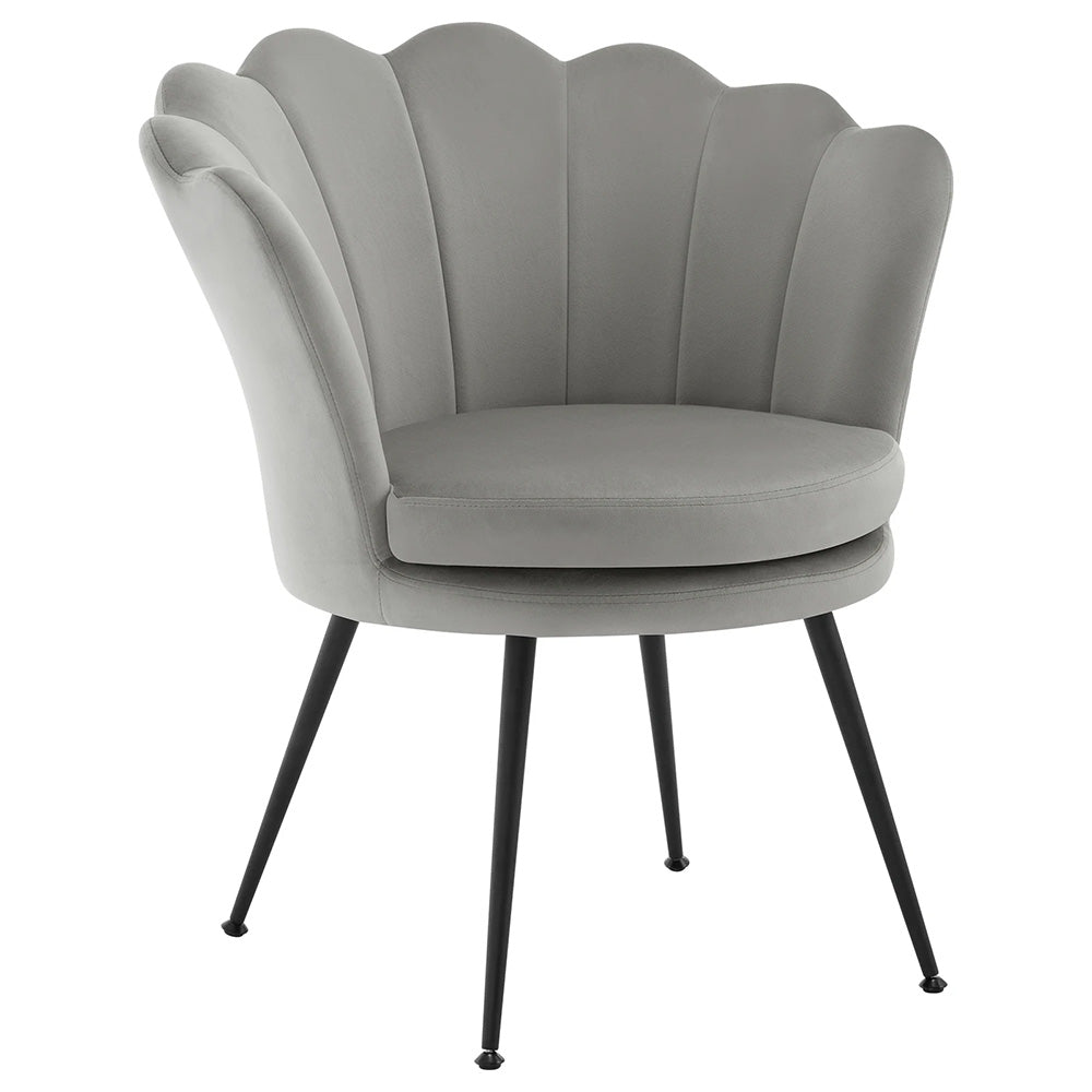 Chaise manucure élégance royale dossier coquillage pieds dorés-Nailona