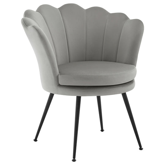 Chaise manucure élégance royale dossier coquillage pieds dorés-Nailona