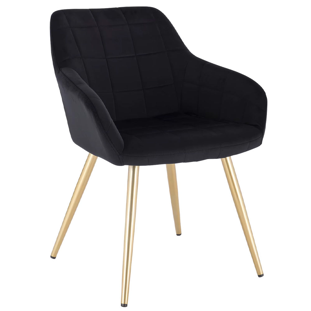 Chaise manucure élégante dossier matelassé pieds modernes-Nailona