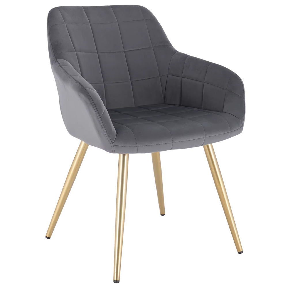 Chaise manucure élégante dossier matelassé pieds modernes-Nailona