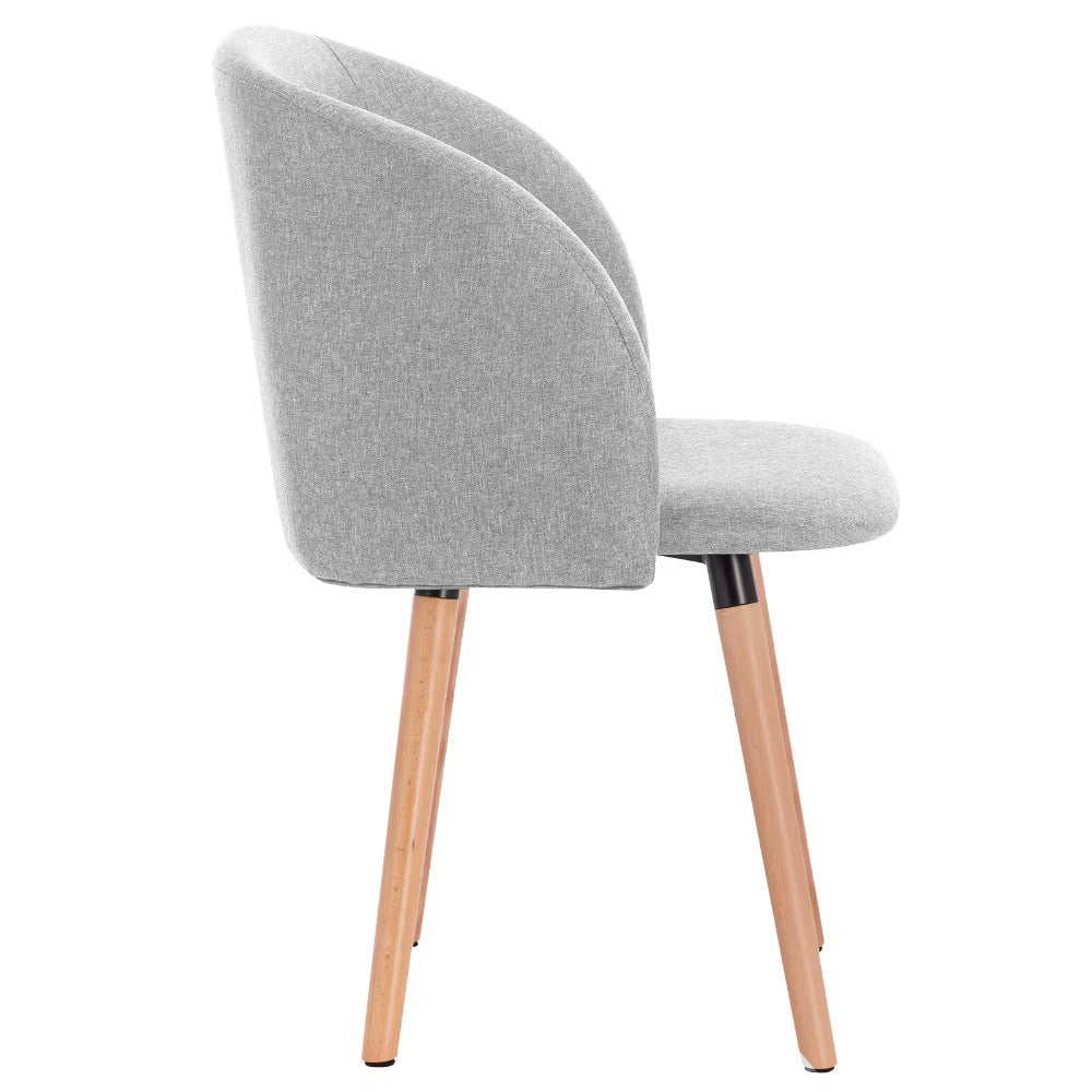 Chaise manucure scandinave assise douce dossier arrondi bois naturel-Nailona