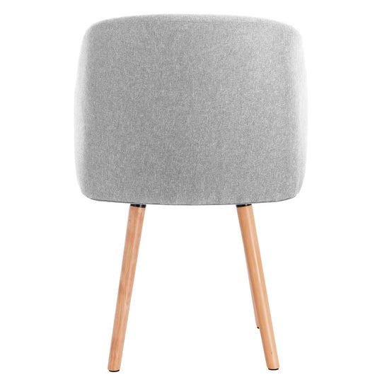 Chaise manucure scandinave assise douce dossier arrondi bois naturel-Nailona