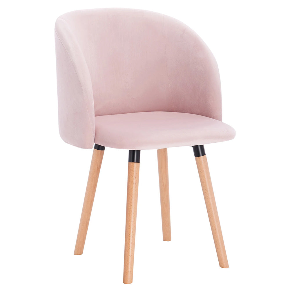 Chaise manucure scandinave assise douce dossier arrondi bois naturel-Nailona