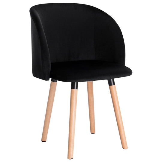 Chaise manucure scandinave assise douce dossier arrondi bois naturel-Nailona