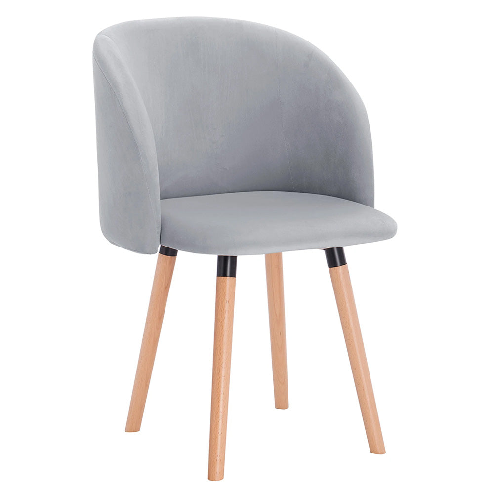 Chaise manucure scandinave assise douce dossier arrondi bois naturel-Nailona