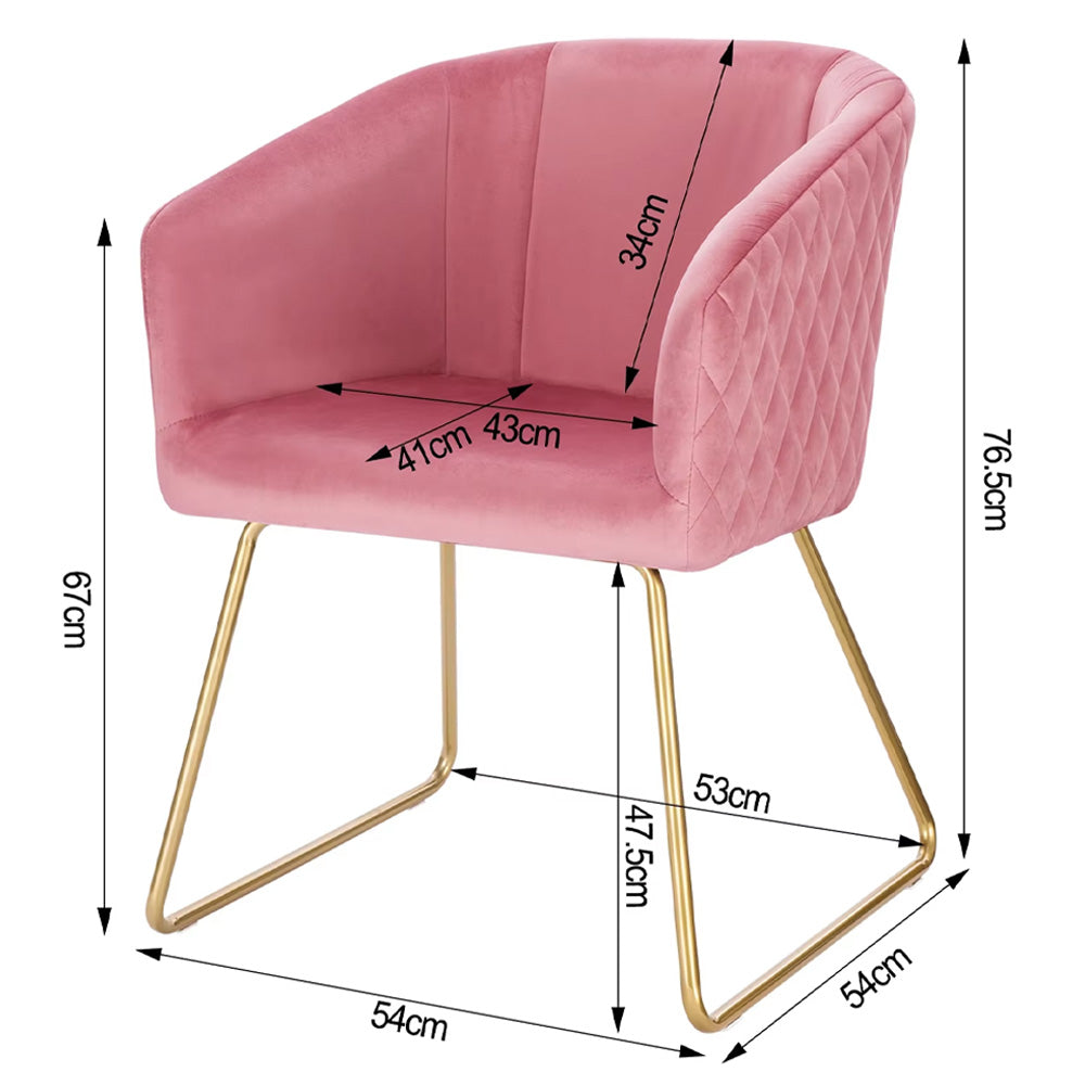 Chaise manucure velours luxe dossier matelassé pieds dorés-Nailona