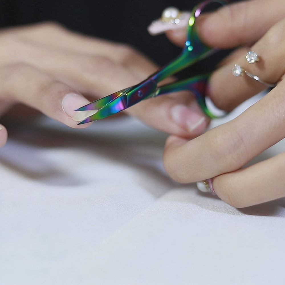Ciseau cuticule arc-en-ciel précis avec étui de rangement-Nailona