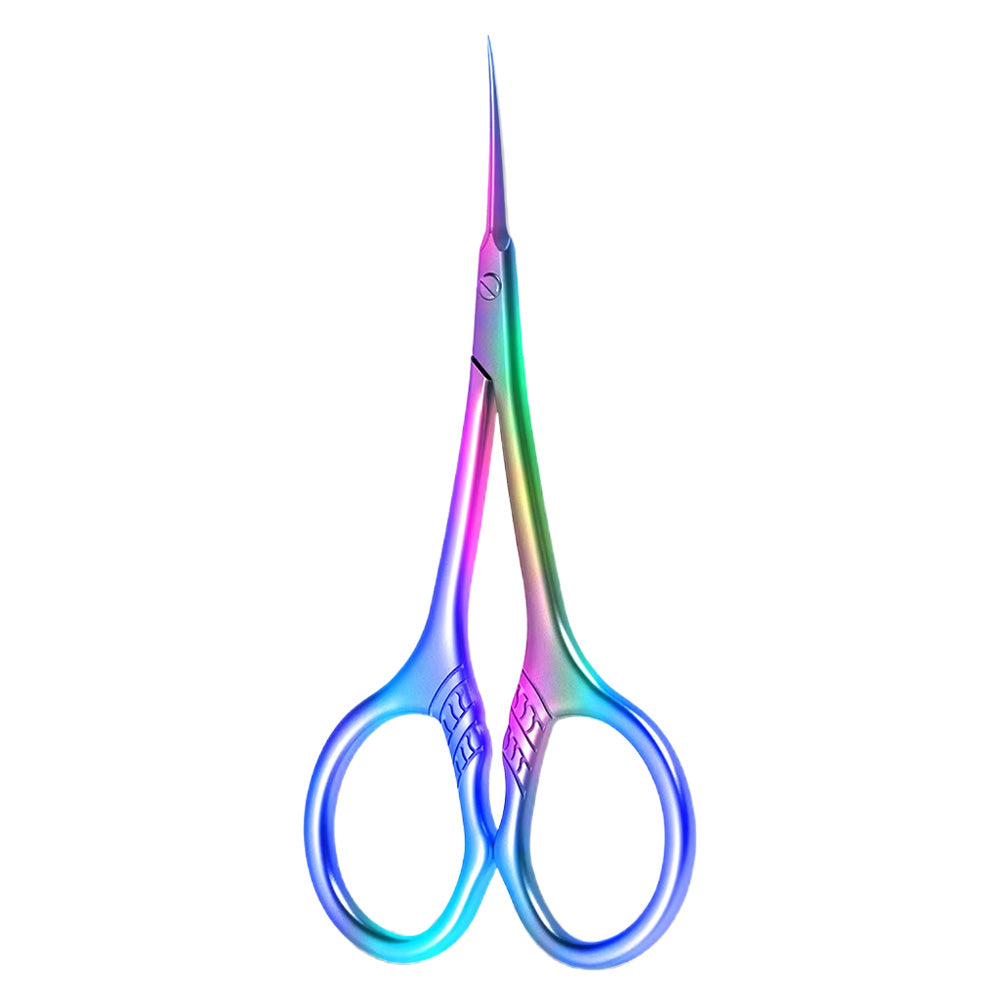 Ciseau cuticule courbé multicolore extra fin acier inoxydable-Nailona