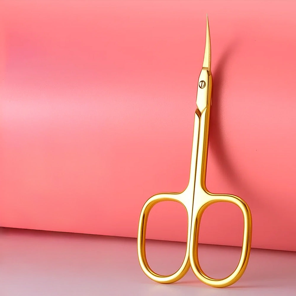 Ciseau ongle inox design doré pointe fine et précise-Nailona